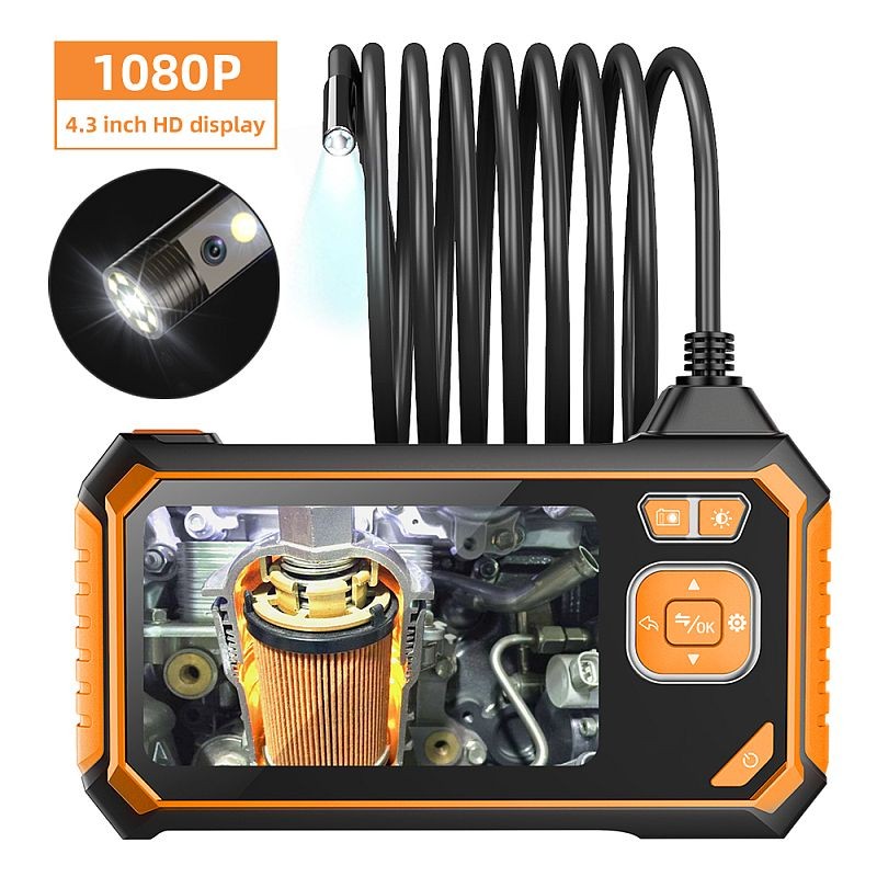 Camera endoscop foto video 8 mm, 1080P, ecran HD 4.3 inch, reincarcabila USB, 90 cm, IP67 - imagine 13